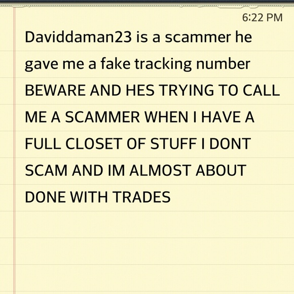 BeWARE HE HAS A SCAM USING AN IPAD