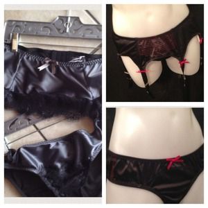 2 garter/panty sets