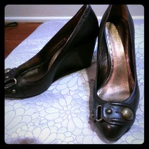 REDUCED!!!! Authentic COACH Brown Wedges