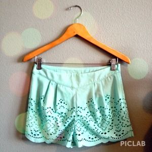 Green spring shorts