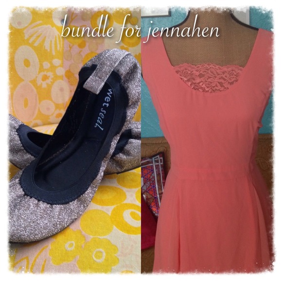 Gold sparkly ballet flats