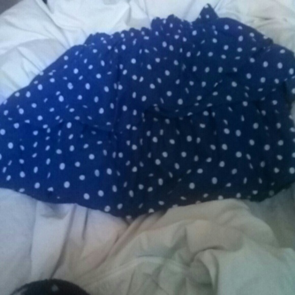 Blue skirt with white polka dots from aeropostal