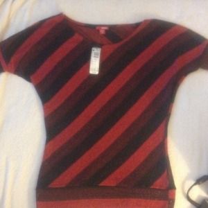 Red and Black Striped shirt