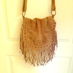 Fringe Studded Cross Body Purse