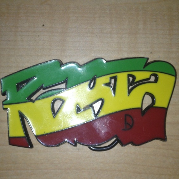 Rasta belt buckle