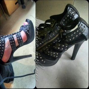 Studded Strappy Heels (worn once)