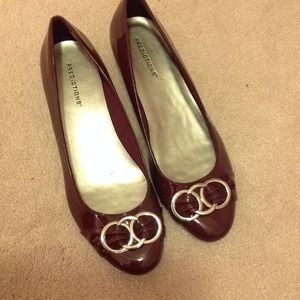 Oxblood flats with 1" wedge