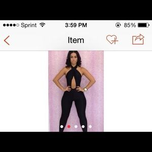 Black halter top jumpsuit