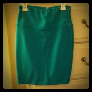 Teal Pencil skirt