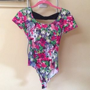 Material girl floral unitard