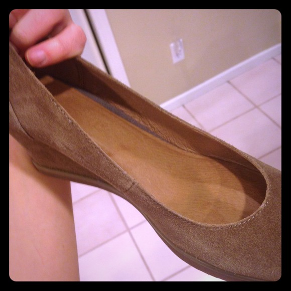 Perfect condition suede wedges NWOT