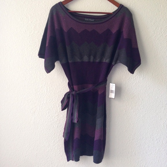 REDUCED!! Purple and Grey Chevron Dress. - Picture 1 of 2