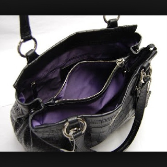 coach crocodile bag black