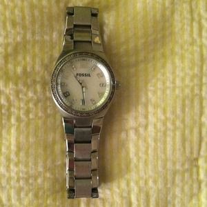 Silver Fossil watch