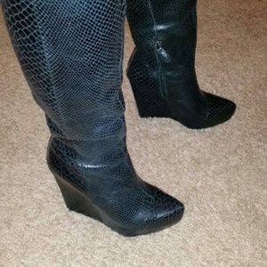 BUNDLE Black Boots/guess leggings/Paloma wedges