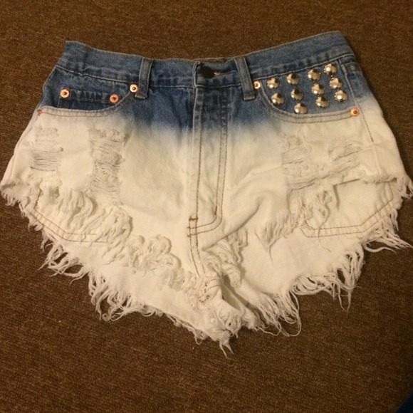 High waisted ombre shorts