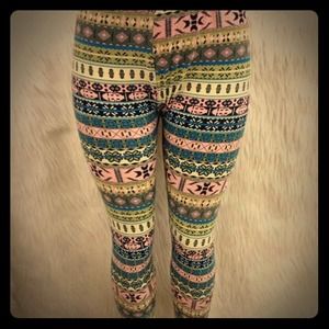 CUTE NEW AZTEC TRIBAL COLORFUL PRINT LEGGINGS