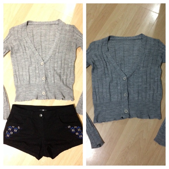 Light grey knit cardigan