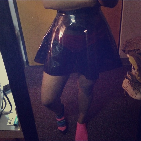 American apparel clear circle skirt.