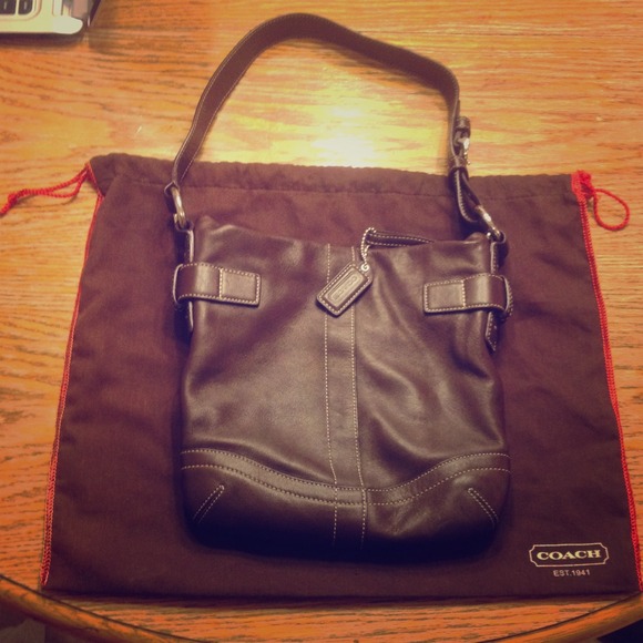 Authentic Small brown coach purse