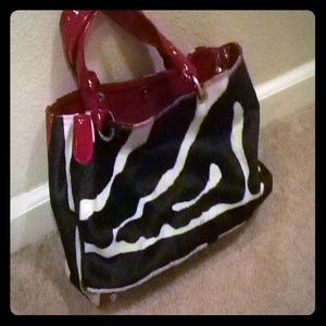 Zebra print purse