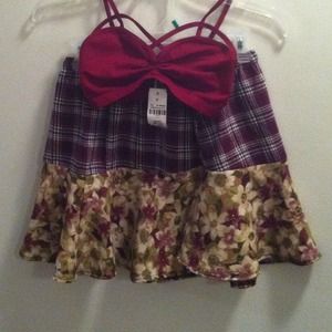 LF Stores Floral Flannel Skirt One Size $20 pp