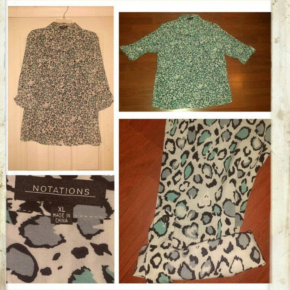 SOLD!! π HP 6/2 π animal print notation top - Picture 2 of 3