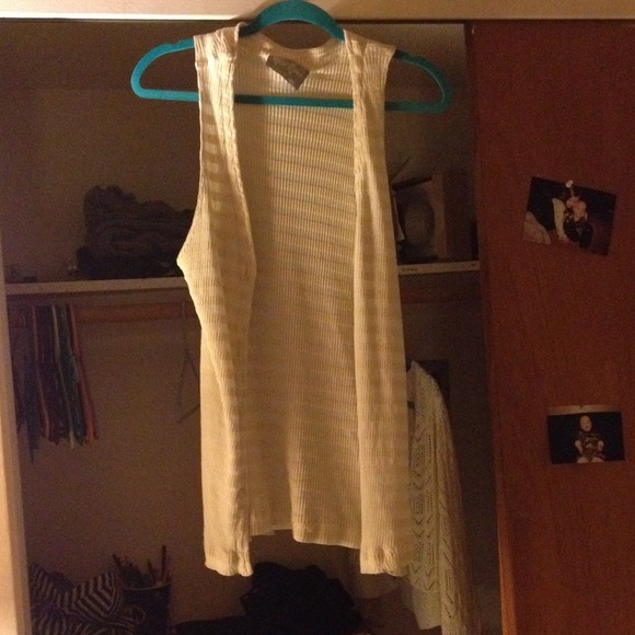 Striped cardigan/button up top - Picture 3 of 4