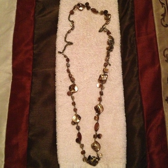 Convertible tiger eye stone necklace and earrings