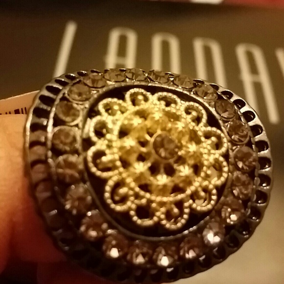 Grey & Gold Cocktail Ring