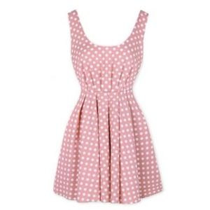 Baby pink with white poke-a-dots dress. Size 4
