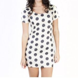Black Poke-a-dotted dress. Size M