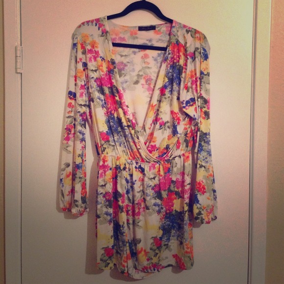 Floral Honey Punch Romper - Picture 1 of 3