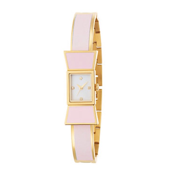 Kate Spade Light Pink Enamel Carlyle Bangle Watch
