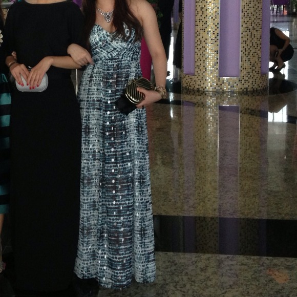 Calvin Klein Elegant Printed tube top long dress - Picture 2 of 4