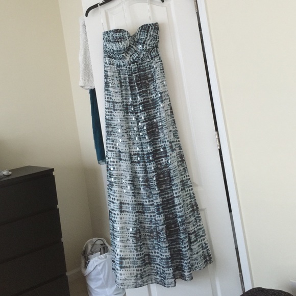 Calvin Klein Elegant Printed tube top long dress - Picture 3 of 4