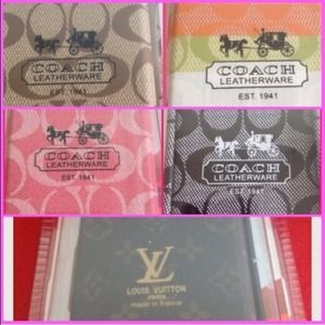 Bundled! 5 Droid case covers COACH & LV
