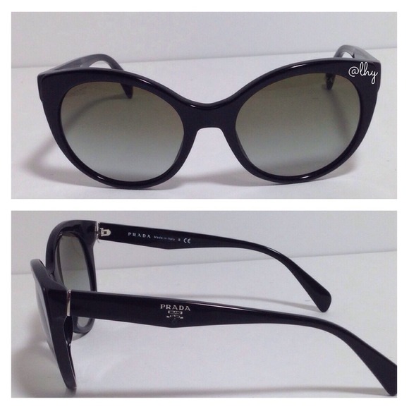 ❌SOLD❌Prada Cateye Black Sunglasses with Case - Picture 3 of 4