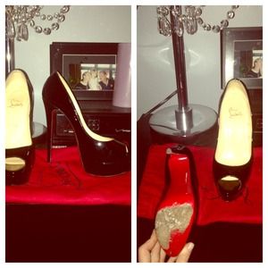 Louboutin Lady Peep Patent Calf Black size 37 SOLD