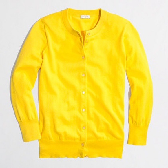 J. Crew Sweaters - J. Crew Bright Tropical Yellow Clare Cardigan.