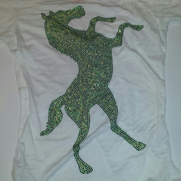 Queen of E.vil burnt out tshirt with green crystal