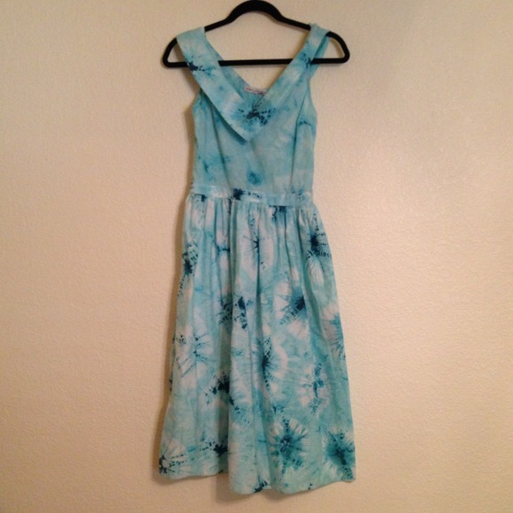Behnaz Sarafpour Blue Tye Dye Summer Sun Dress