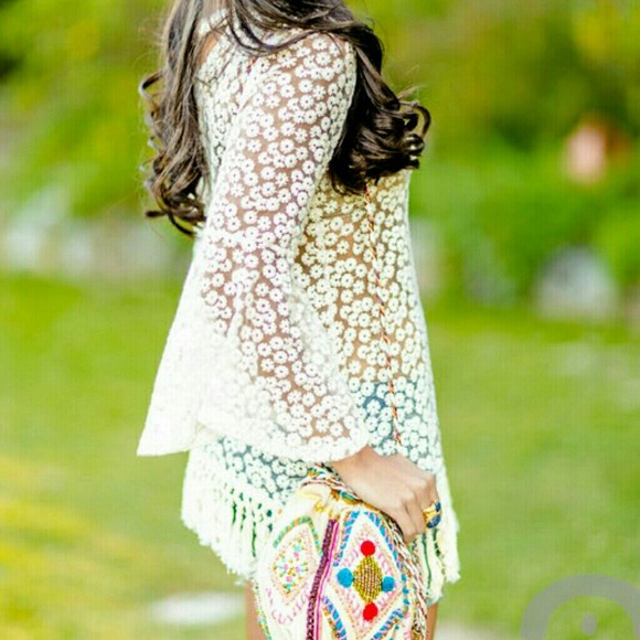 **SOLD** New Boho Daisy Tassel Festive Dress - Picture 3 of 3