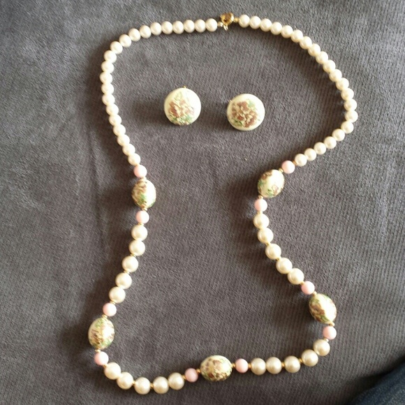 Costume necklace and earrings