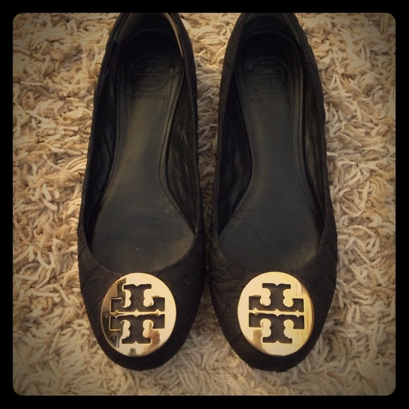 Black tory burch Quinn flat