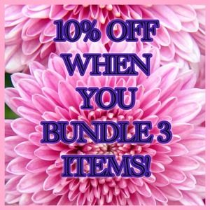 10% OFF when you bundle 3 items from my closet!