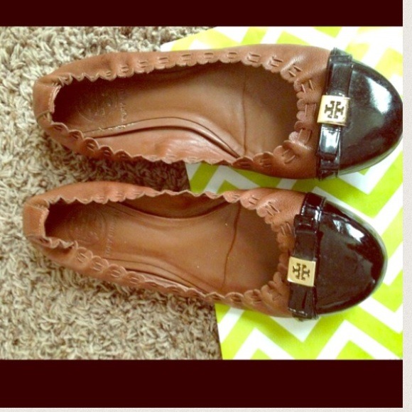 Tory Burch flats with box.
