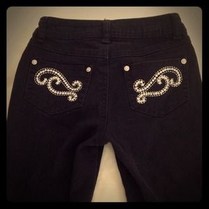 Girls Black Justice Jeans
