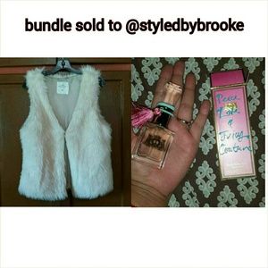 Vest & perfume sold to @styledbybrooke
