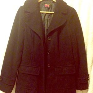 Black Peacoat Style coat